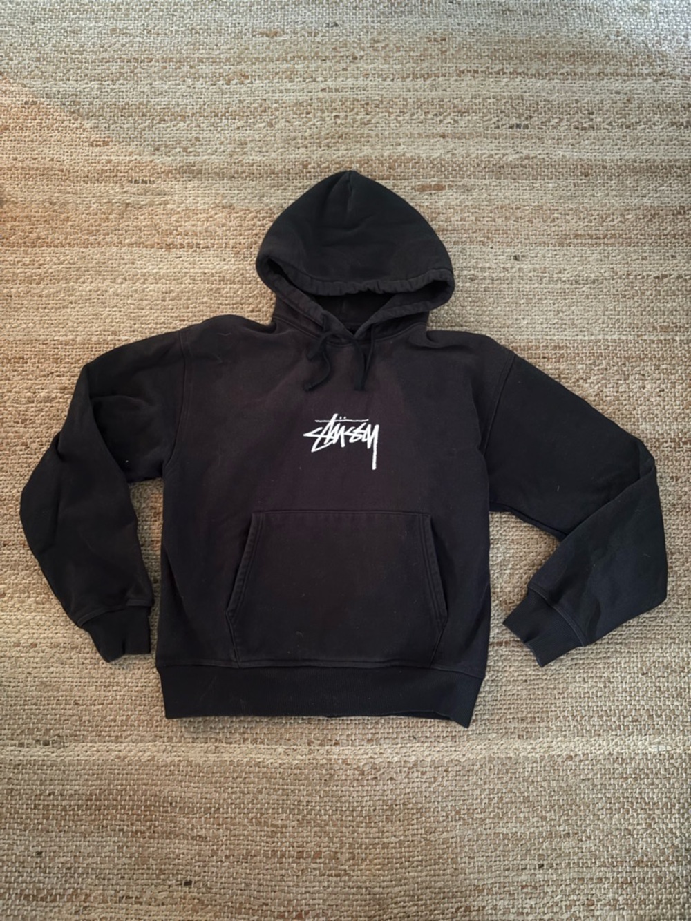 Stussy Black Logo Hoodie